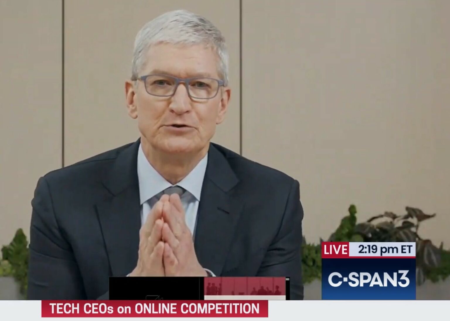 Tim Cook answers questions about App Store business practices.