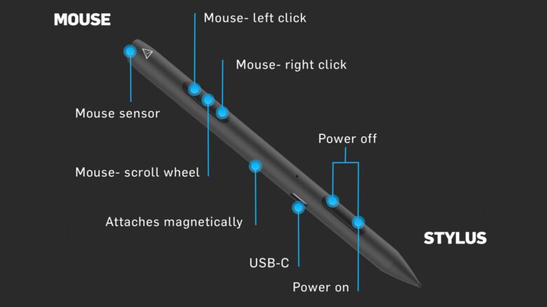 Adonit Note-M combines a mouse and a stylus into one.