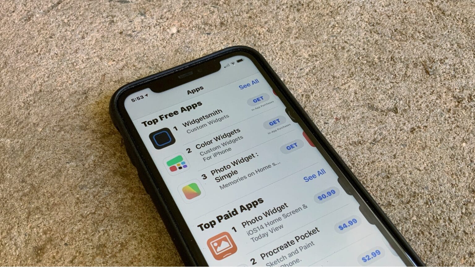 iOS 14 widgets apps shot to the top of the iPhone App Store charts.