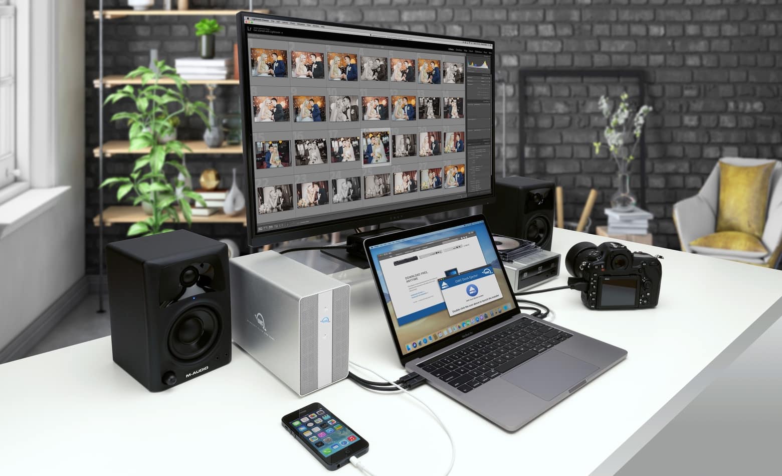 The OWC Mercury Elite Pro Dual also includes a 3-port USB-c hub.