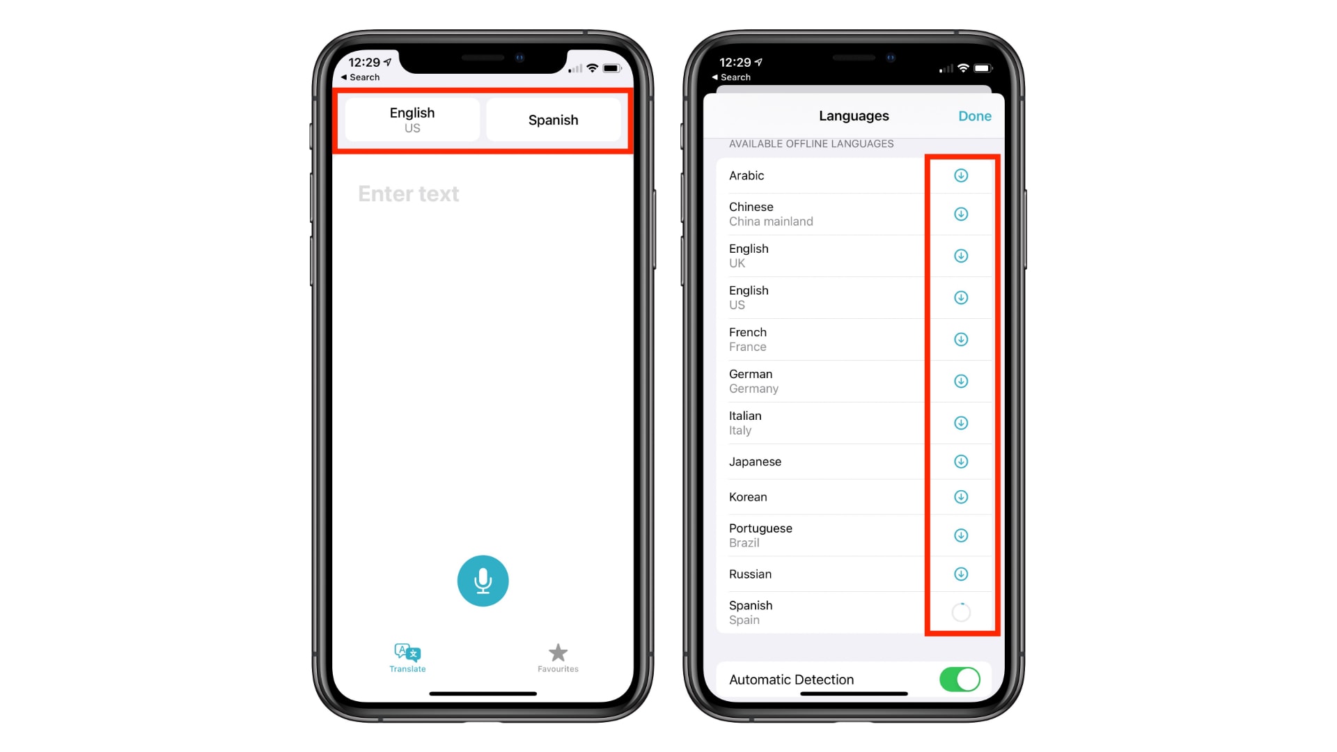 Download languages to use iOS 14's new Translate app offline
