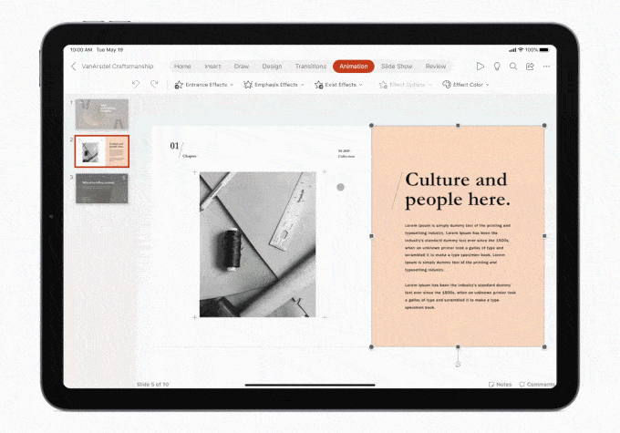 Microsoft Office for iPad is even better for trackpads/mouse users