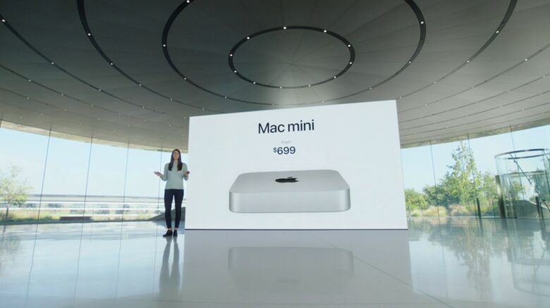 The Apple silicon-powered Mac mini, as launched in October 2020.