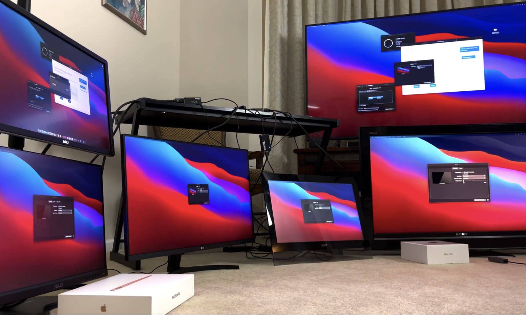 M1 Mac with six external displays