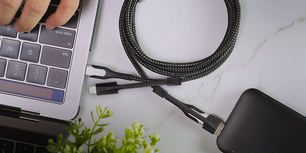 The CharbyEdge Pro 6-in-1 Universal Cable connects all kinds of devices.