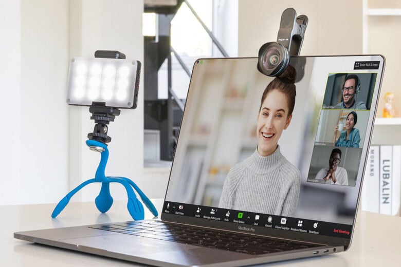 Pictar Home Office Kit: Add a professional polish to your video chats with an 18 mm wide-angle lens, 3-in-1 tripod, smart light, and more