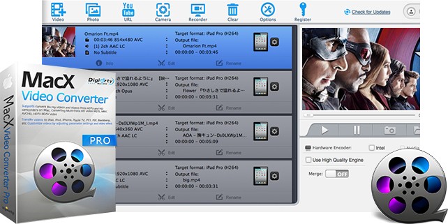 MacX Video Converter Pro makes working with videos by you and others easy.