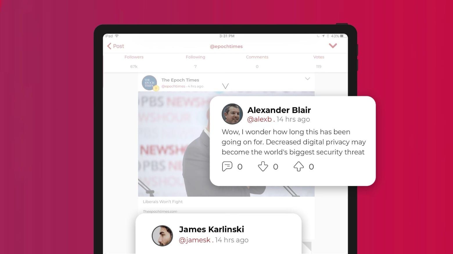 Parler was founded by free-speech advocates not likely to start moderating comments.