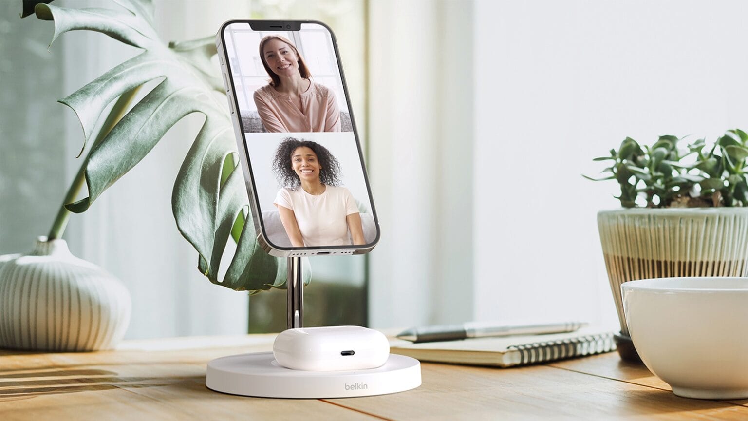 Belkin BoostCharge Pro 2-in-1 Wireless Charger Stand with MagSafe is a lot of name.
