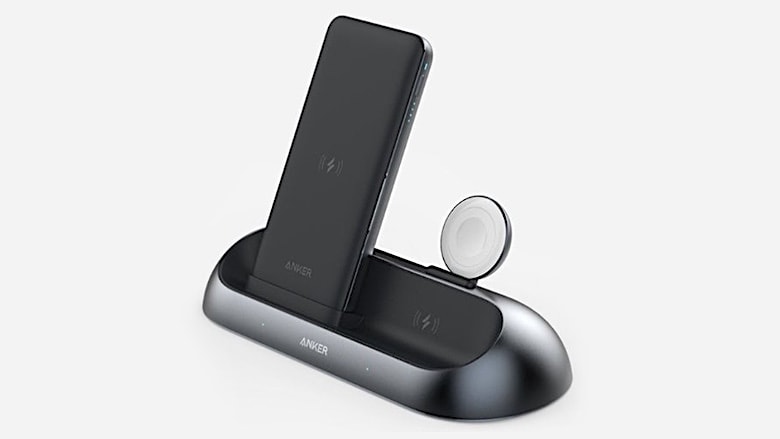 Charge three Apple devices at once with Anker’s PowerWave Go stand.