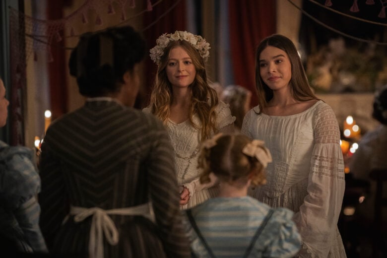 Anna Baryshnikov (left) and Hailee Steinfeld play two very different Dickinsons in Apple TV+ show "Dickinson."