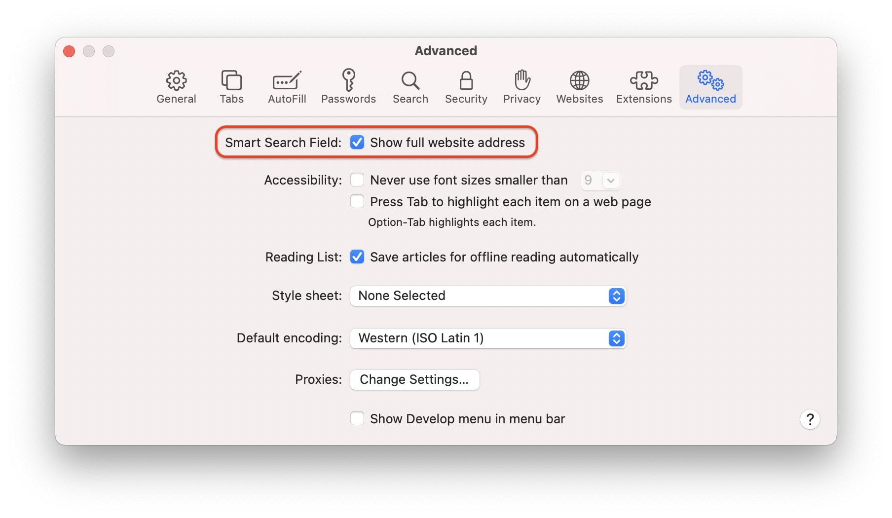 Safari full URLs Show full URLs in Safari's address bar