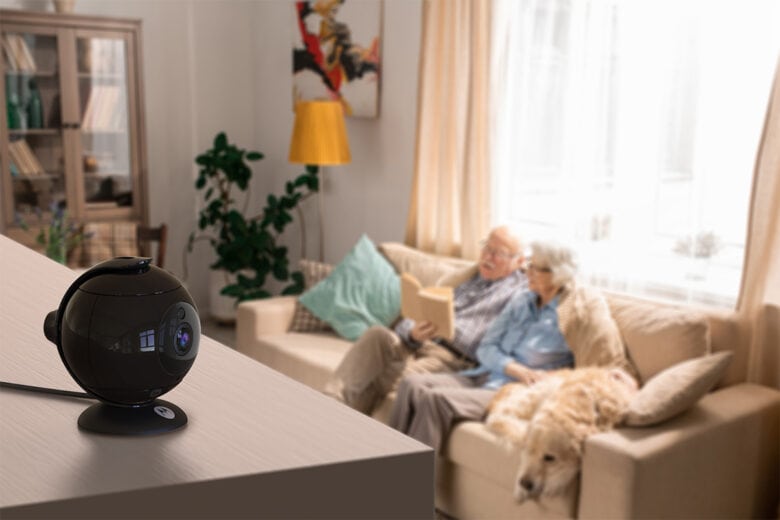 This indoor camera helps you monitor an entire area of your home from your iPhone or iPad