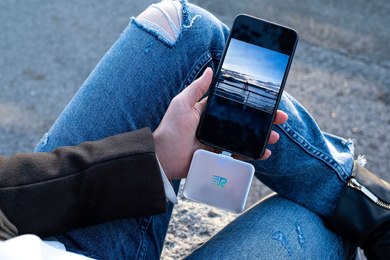 This portable charger is perfect while on the-go