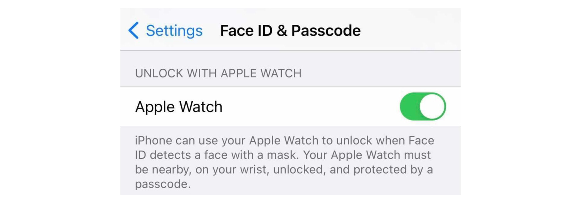 Unlock iPhone with Apple Watch