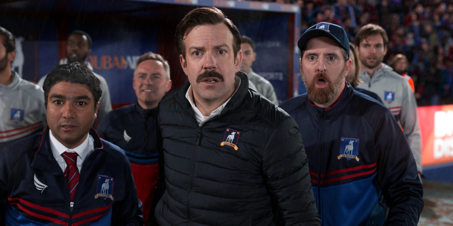 Jason Sudeikis plays a clueless college football coach in the comedy series.
