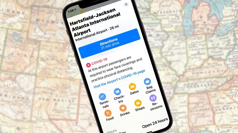 Apple Maps begins offering COVID-19 airport travel guidance