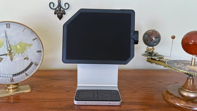 Kensington StudioDock iPad Docking Station takes up a big chunk of your desk.