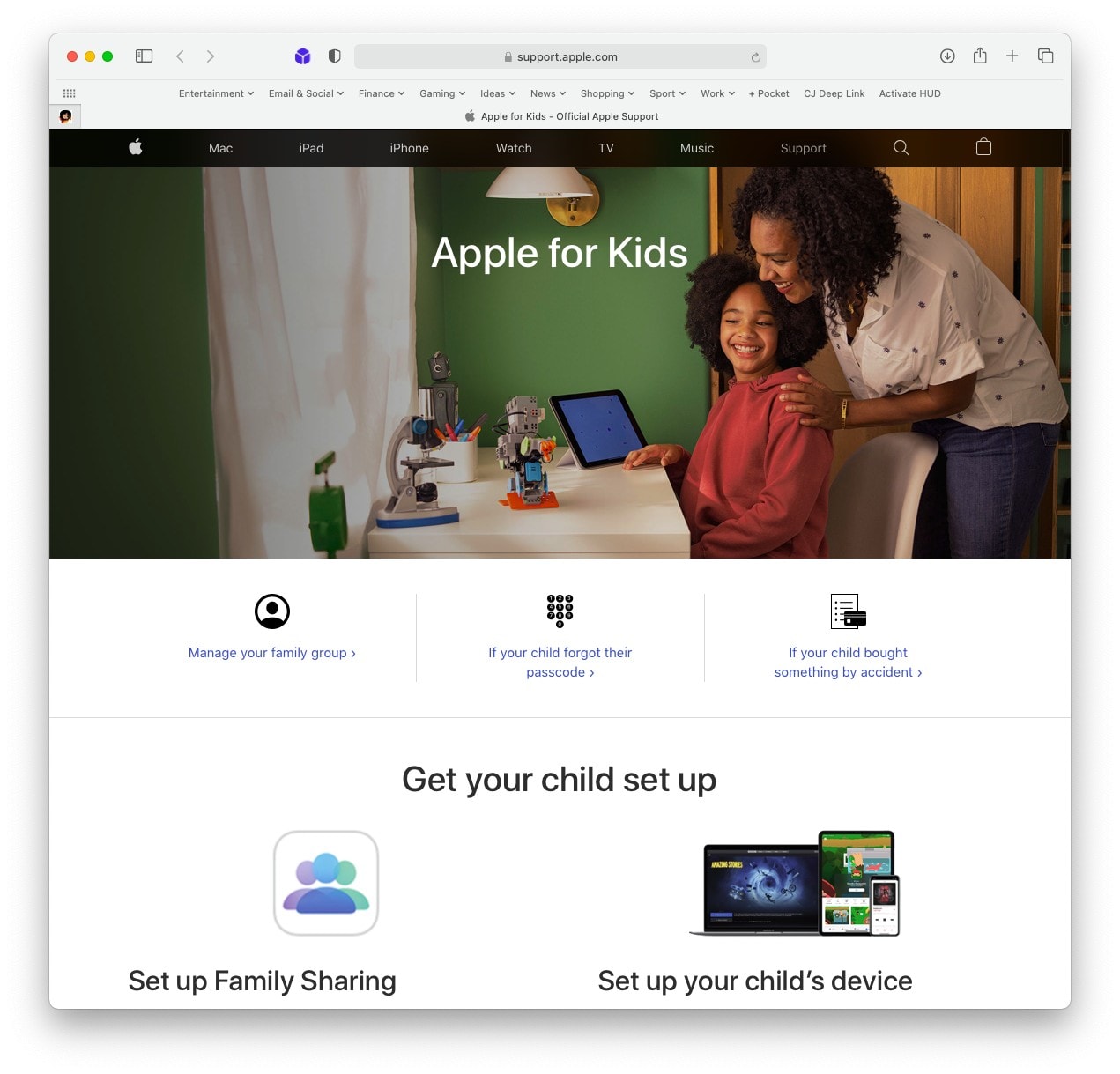 Apple for Kids online portal