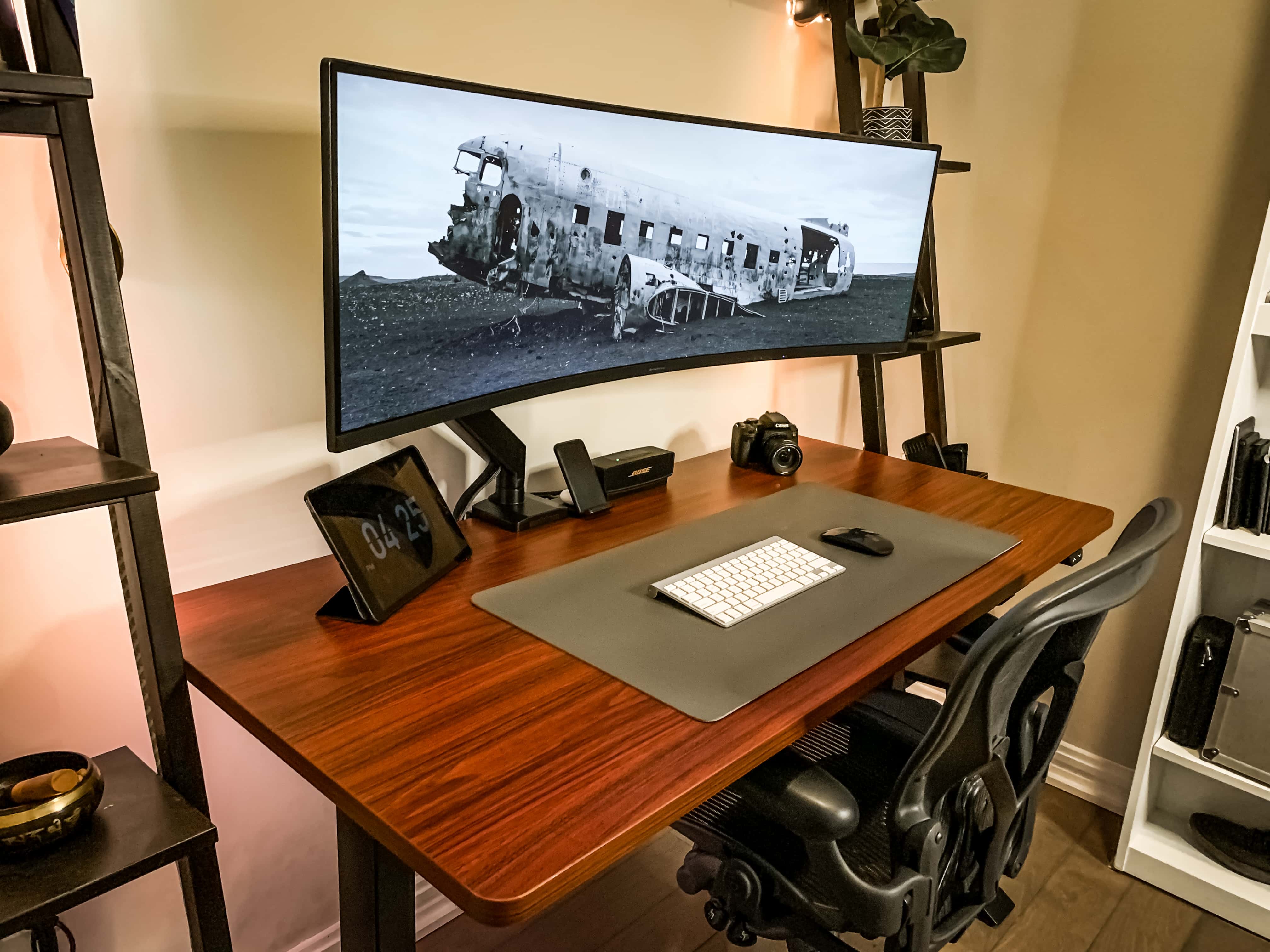 Ryan Brookes likes open spaces in and around his setup.