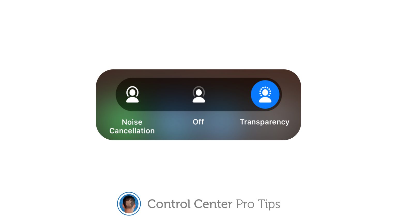 Switch AirPods audio modes in Control Center