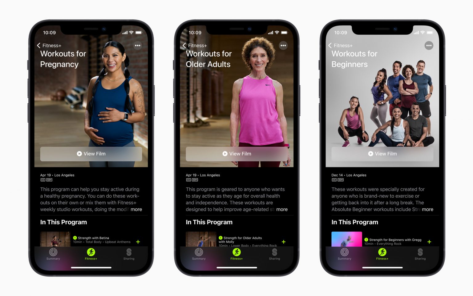 Apple Fitness+ is adding several new workout categories on April 19: Workouts for Pregnancy, Workouts for Older Adults, and Workouts for Beginners.