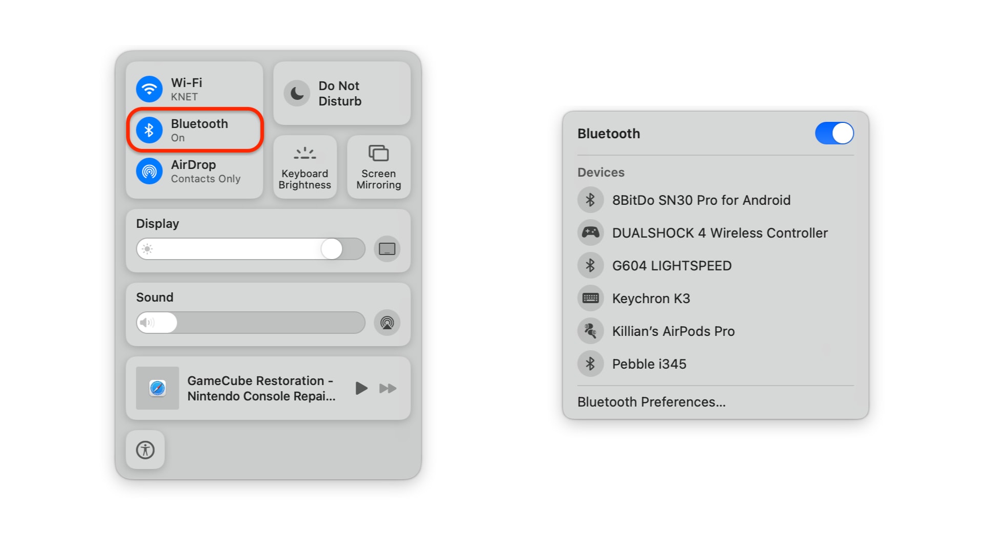 Bluetooth CC Mac Manage Bluetooth devices in Control Center