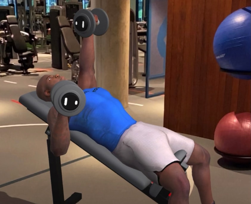 AR apps like D2W put virtual fitness trainers right there in the room with you.