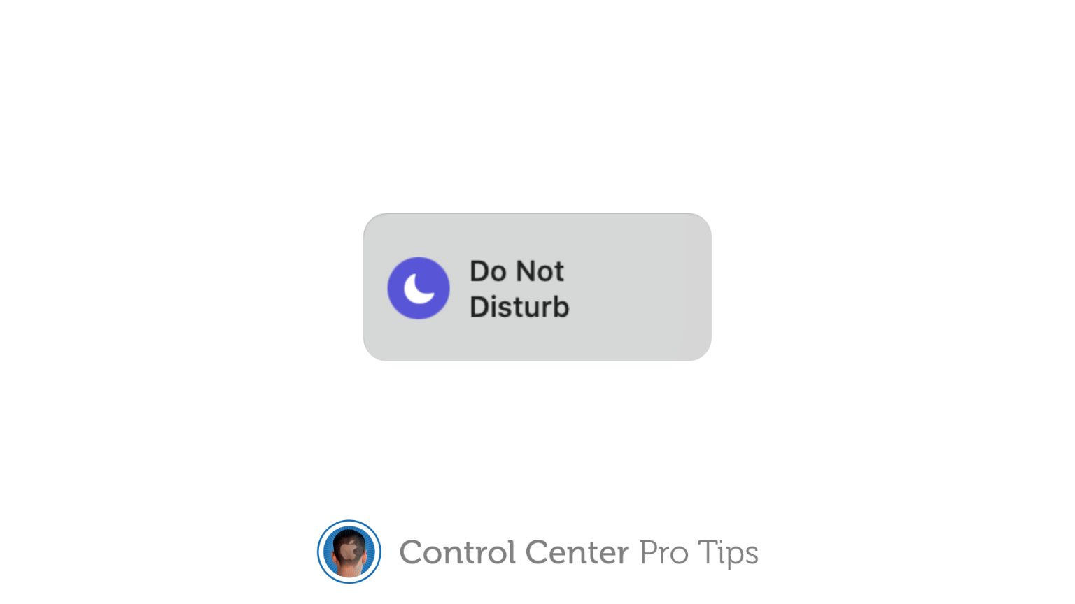 Toggle Do Not Disturb in Control Center
