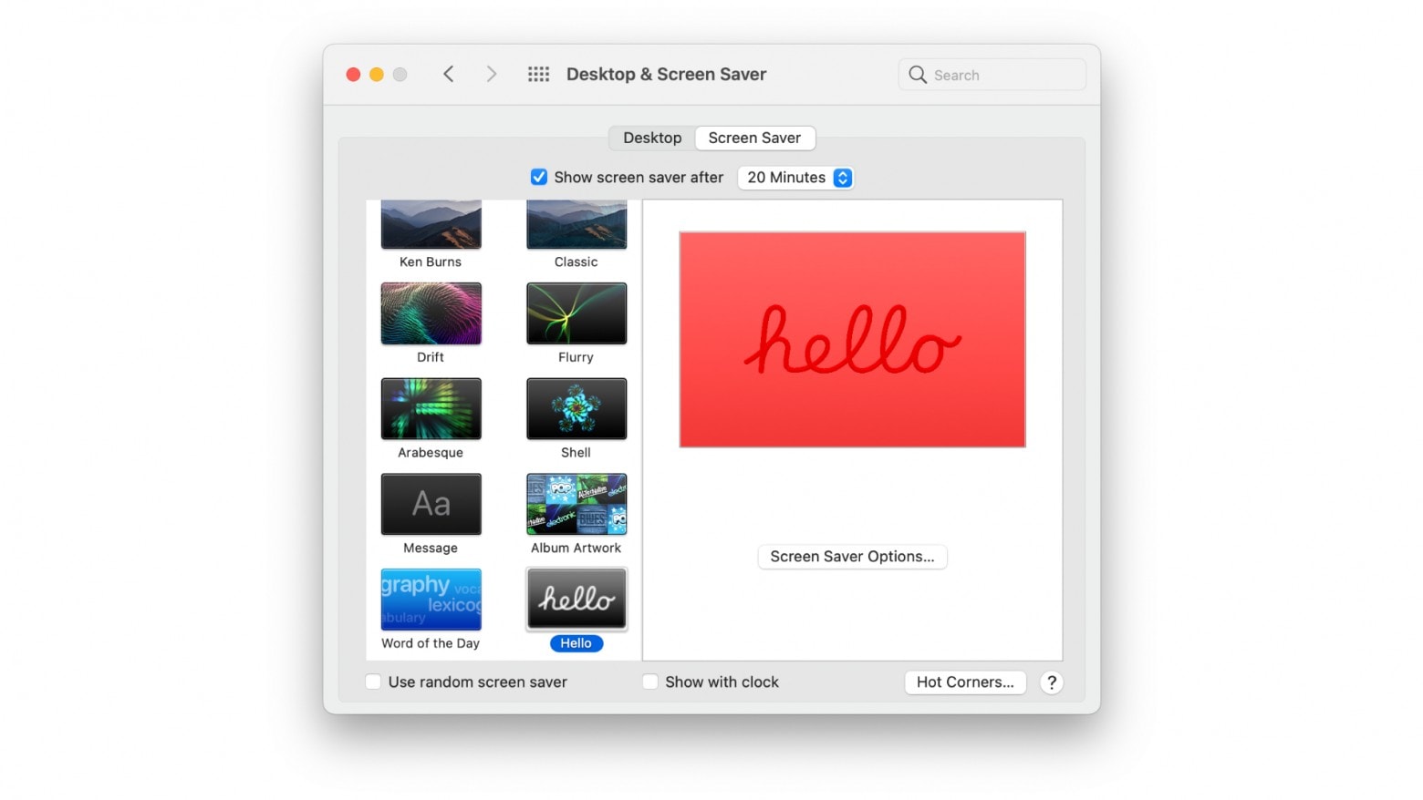 How to enable macOS 11.3's new 'Hello' screen saver on M1 Macs