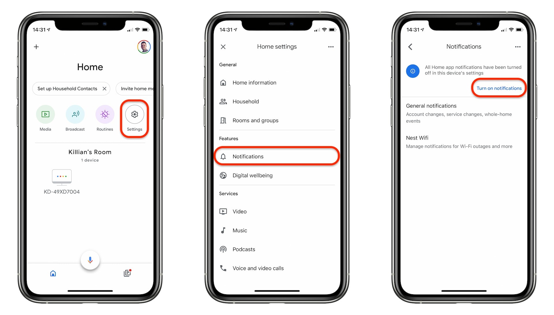 Find iPhone Google Home app