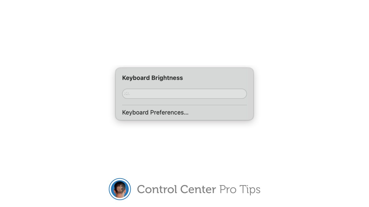 How to adjust keyboard brightness using Control Center