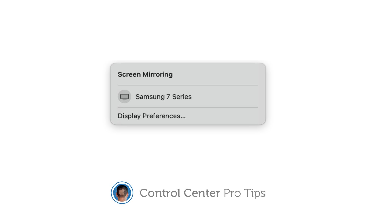 How to start screen mirroring with Control Center