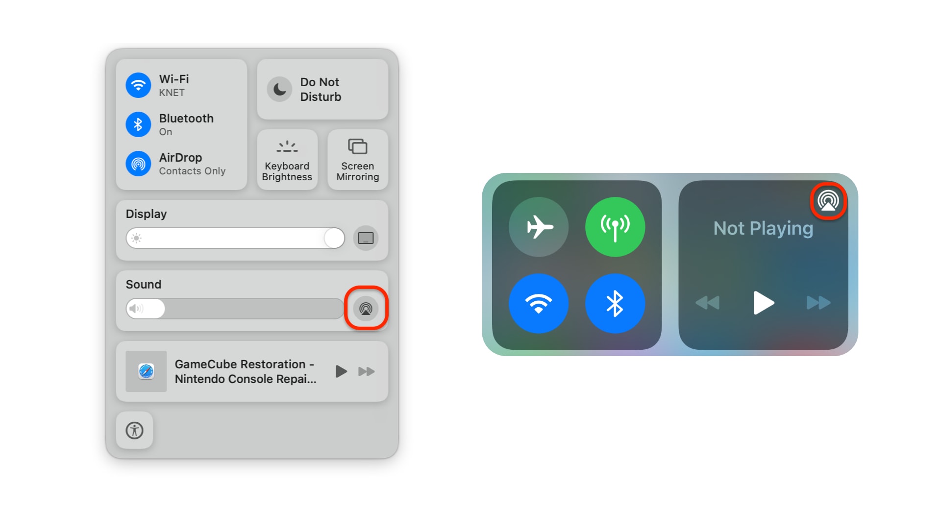 Manage Bluetooth devices in Control Center