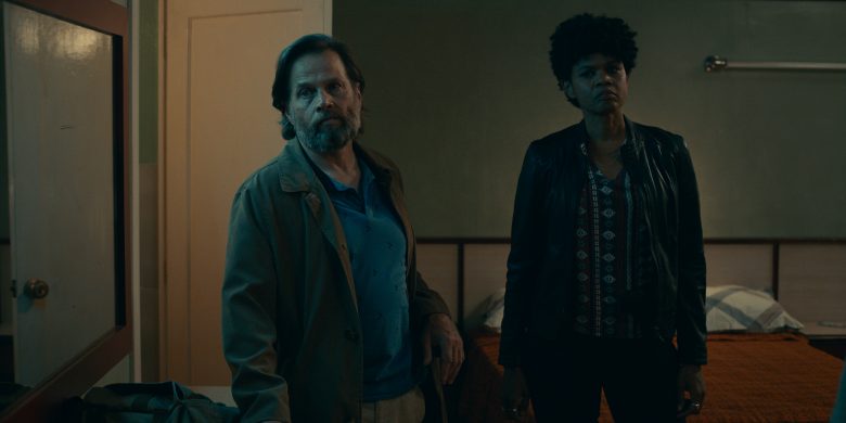 The Mosquito Coast review: FBI agents, played by James Le Gros and Kimberly Elise, mean trouble for the Foxes.