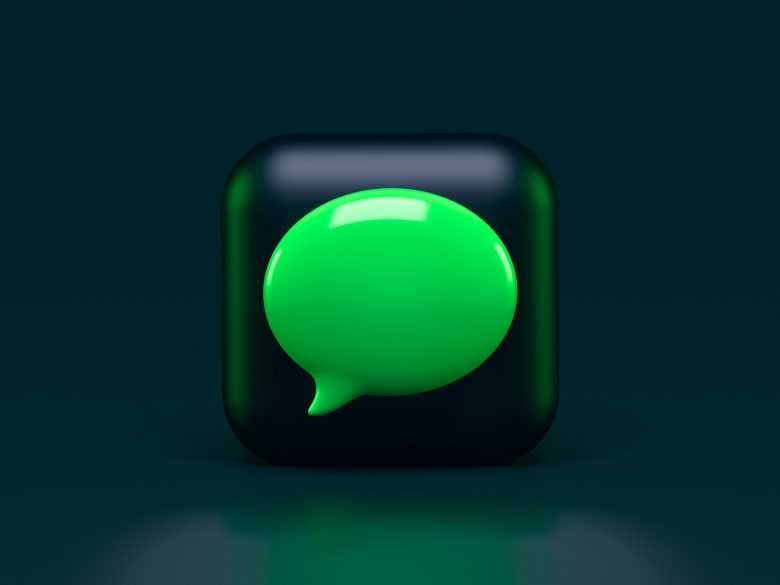 A green iMessage bubble.