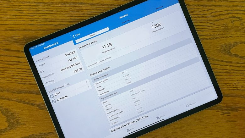 2021 iPad Pro Geekbench 5: Seeing is believing: The new iPad Pro benchmarks as fast as the latest Macs and faster than many Intel notebooks. (Tap for larger image)