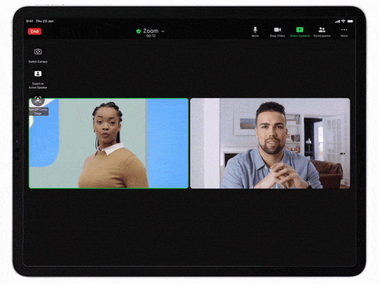 Zoom puts spotlight on iPad Pro’s Center Stage camera effect