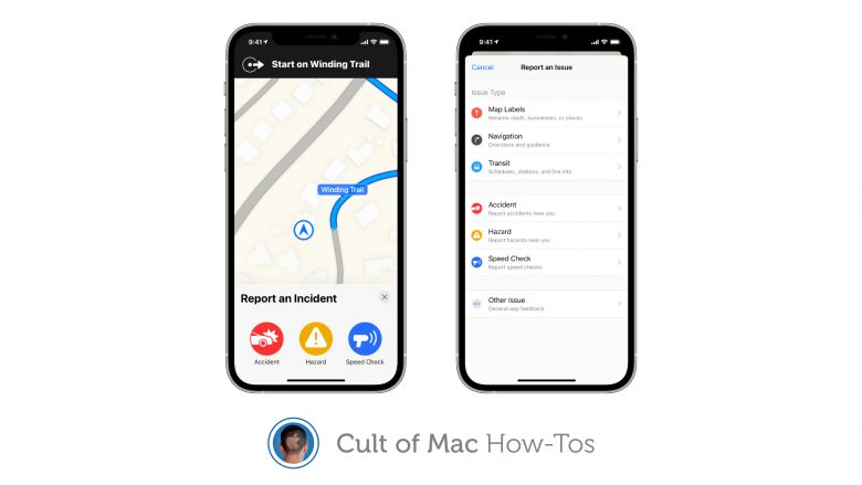 How to report accidents, speed traps in Apple Maps
