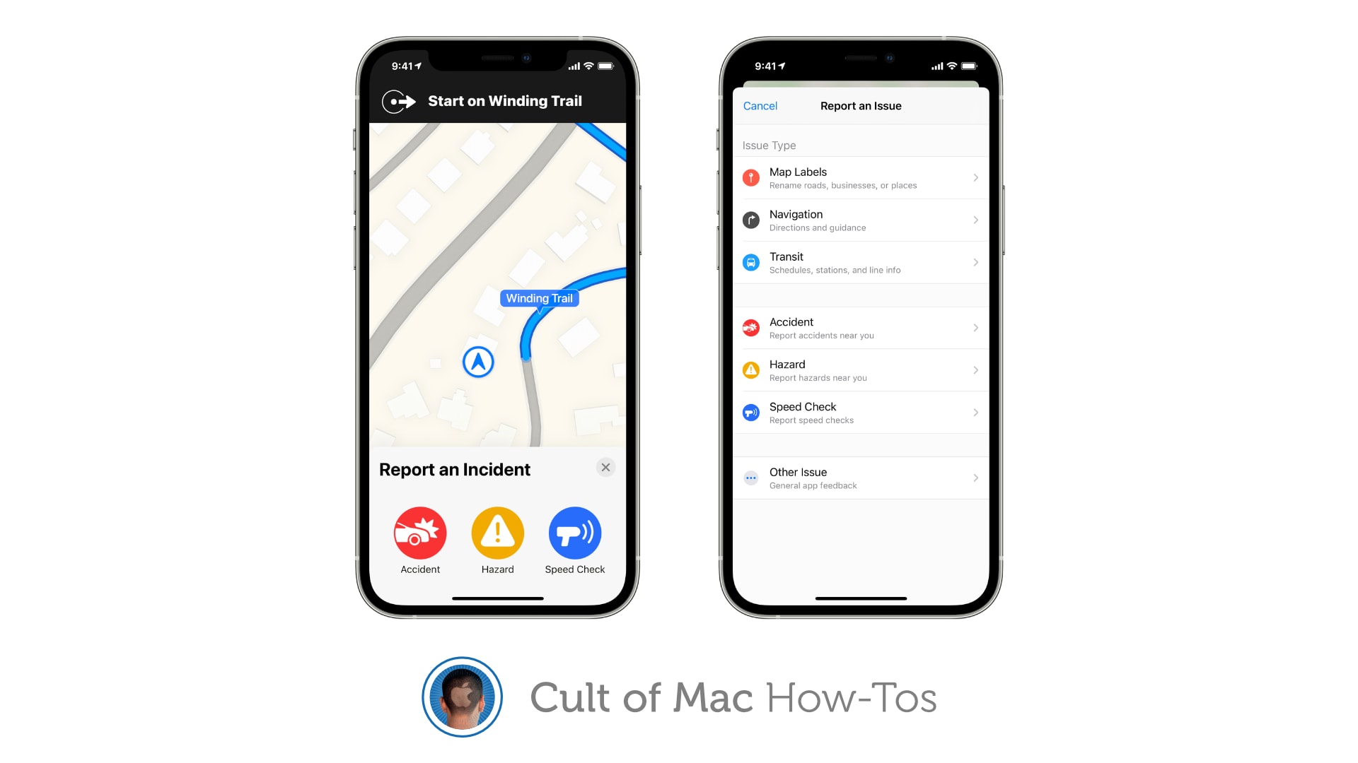 How to report accidents, speed traps in Apple Maps