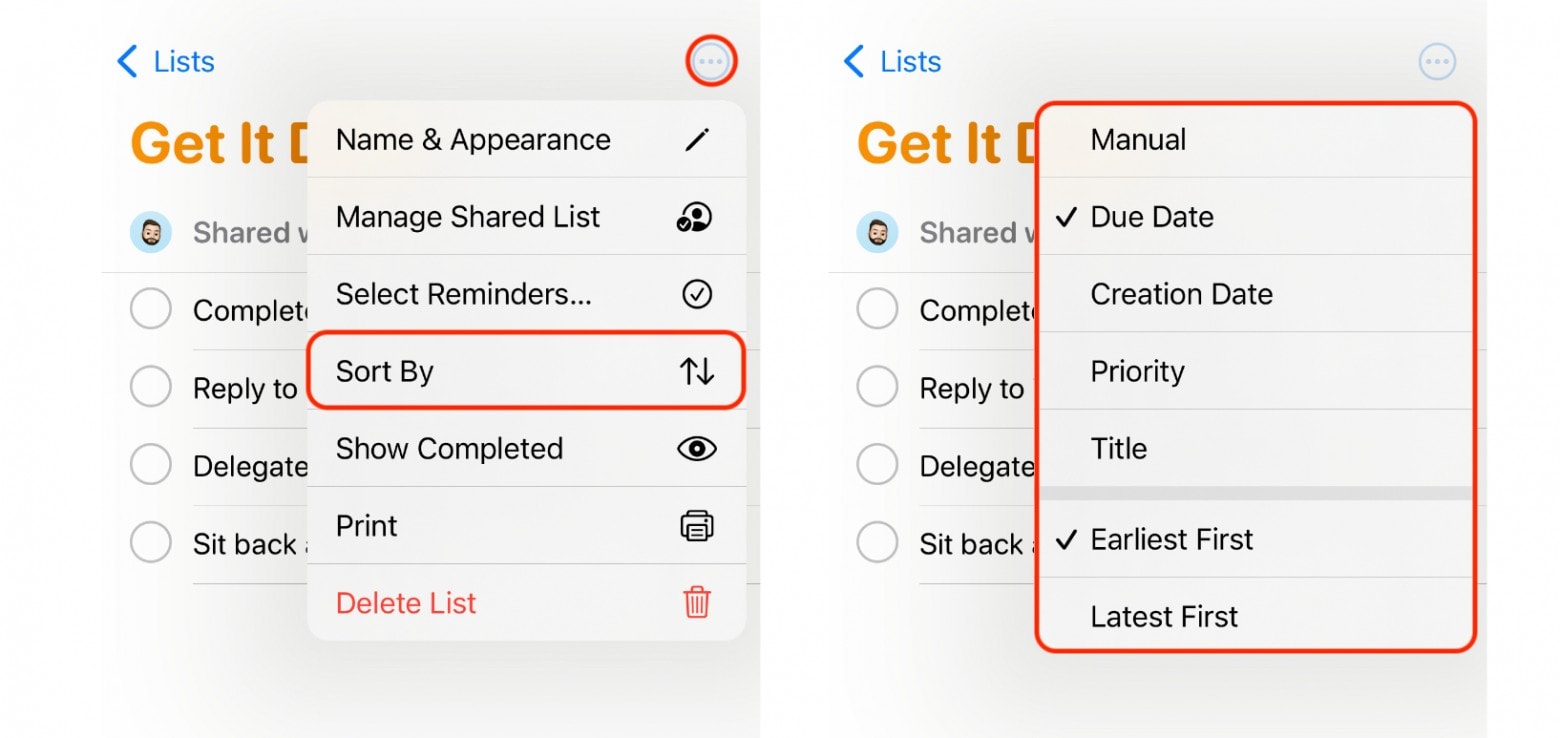 How to sort Reminders by date or priority on iPhone, iPad and Mac