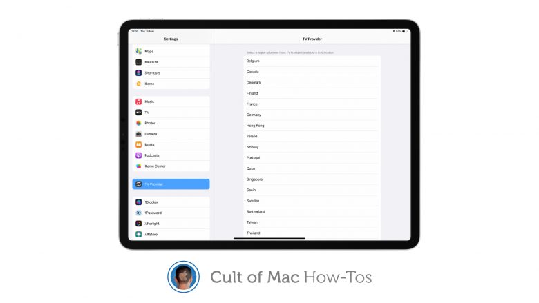 Add your TV provider on iOS, iPadOS, tvOS