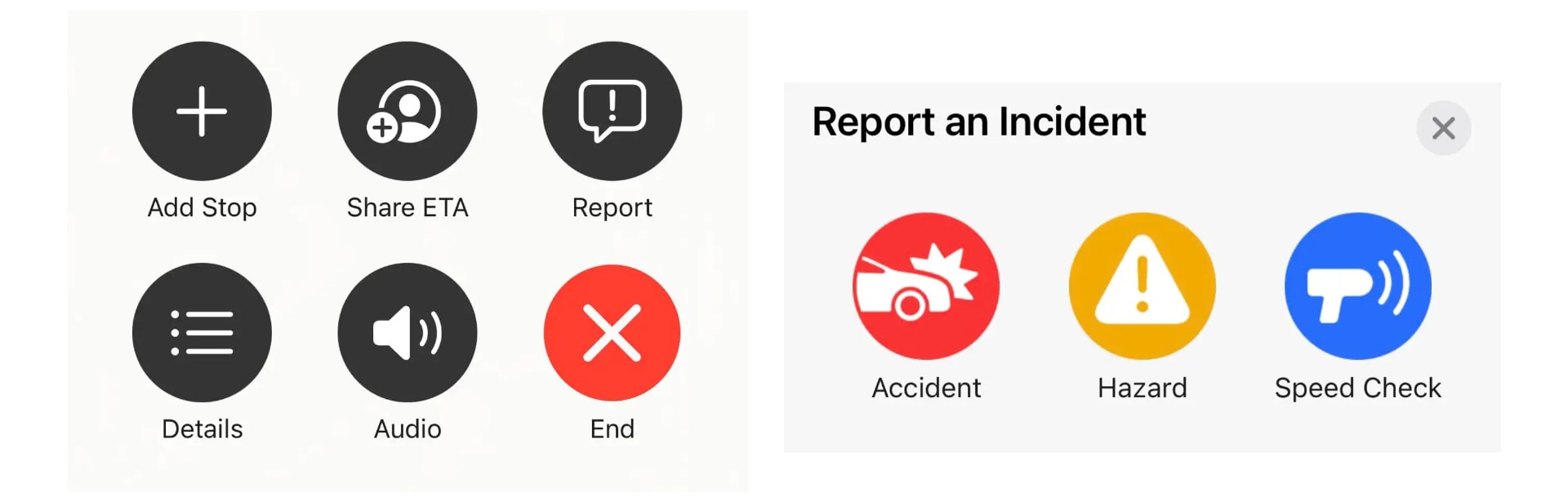 report incidents in Apple Maps