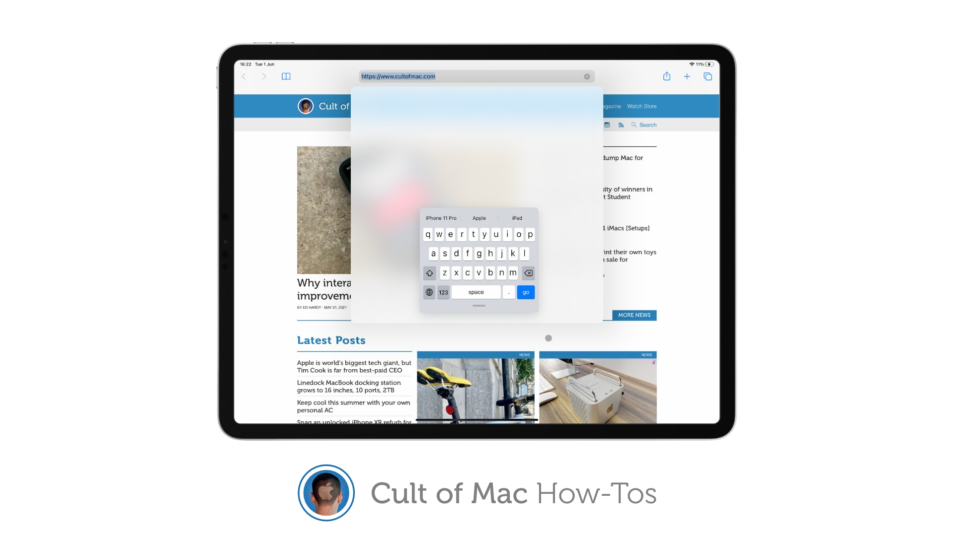 How to enable iPad's floating keyboard