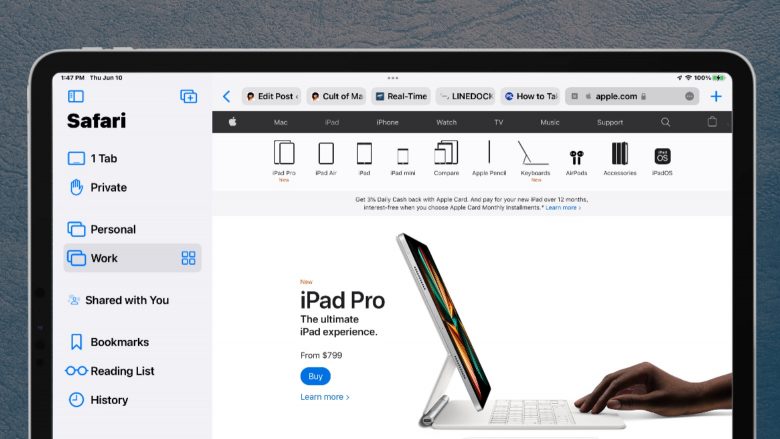iPadOS 15 brings in Safari Tab Groups.