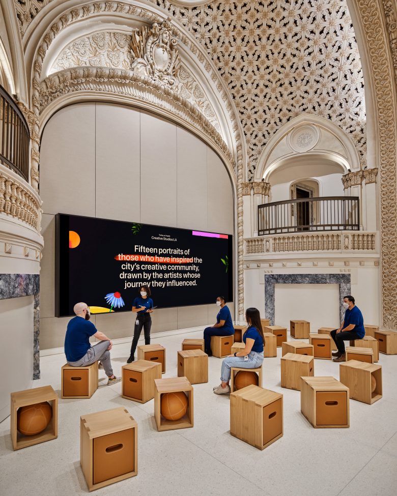 Once again, Apple transforms a historic building into a commercial showcase.