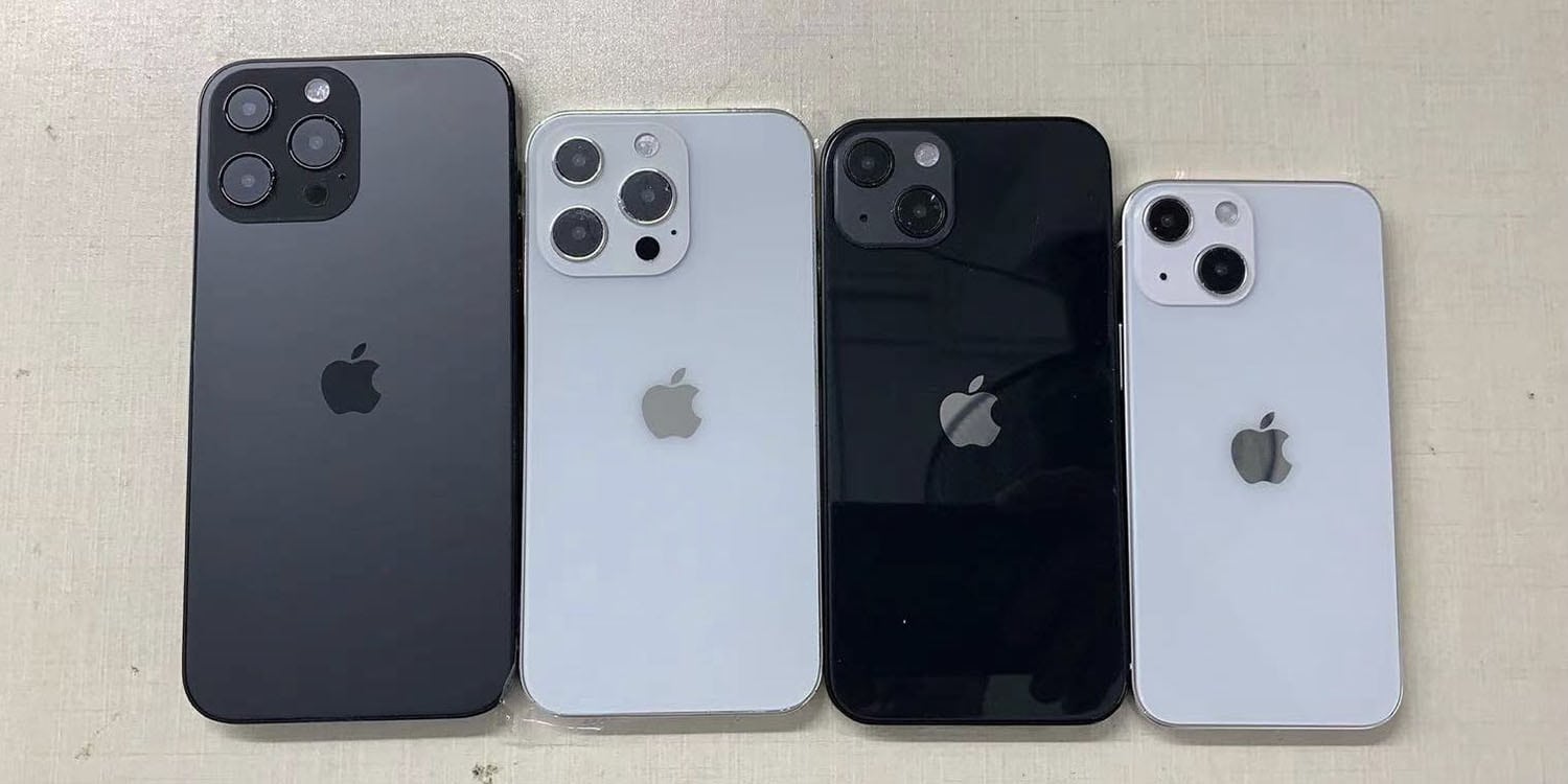 Dickson's dummies show small changes to four possible iPhone 13 models.