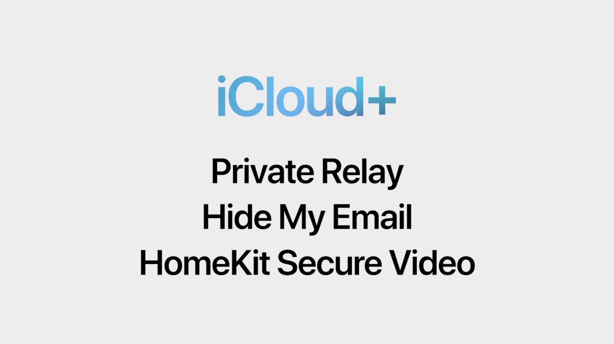iCloud Plus offers private relay, hide my email, and updates to HomeKit video