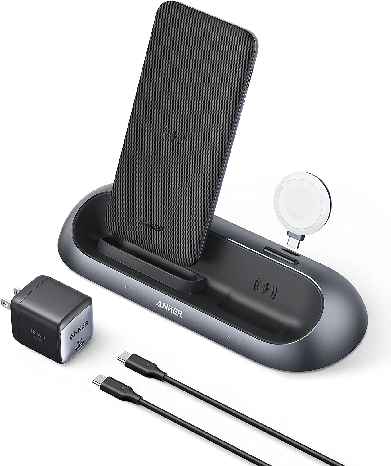 The Anker PowerWave 3-in-1 charging stand lets you take power on the go.