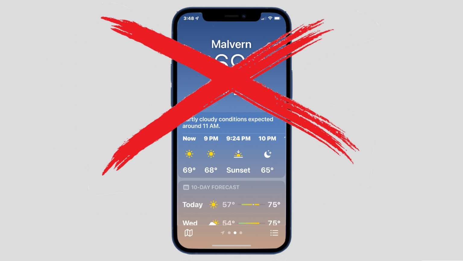 Apple’s iPhone Weather app is hilariously prudish
